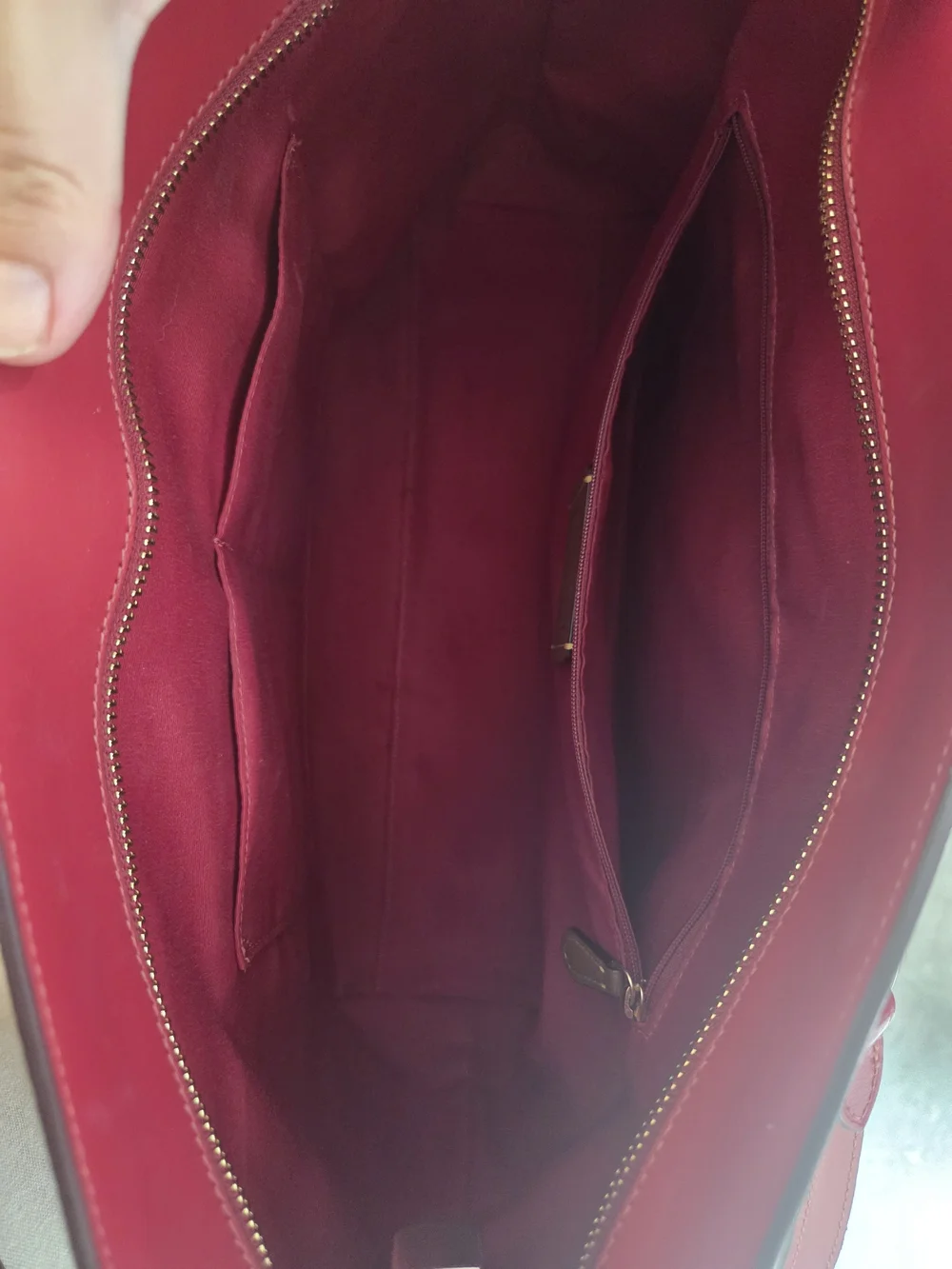 Coach Signature Tote with Red Trim